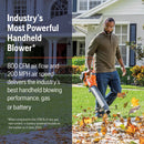 Husqvarna 970569904 Leaf Blasterâ„¢ 350iB 800-CFM 200-MPH 40V Battery Powered Cordless Leaf Blower, Battery and Charger Included