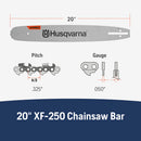 Husqvarna 599303280 X-Force 20 Inch Laminated Chainsaw Bar, .325" Pitch .050" Gauge, 80 Drive Links