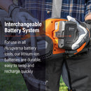 Husqvarna 970601202 Power Axe 350i 18 inch 40V Battery Powered Cordless Chainsaw, 7.5 Ah, .050" Gauge, 3/8" mini Pitch, Battery and Charger Included