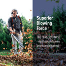 Husqvarna 970466901 150BT Gas Leaf Blower, 51-cc 2.16-HP 2-Cycle Backpack Leaf Blower, 765-CFM, 270-MPH, 22-N Powerful Clearing Performance and Ergonomic Harness System