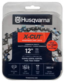 Husqvarna 597469545 X-Cut S93G 12 Inch Chainsaw Chain Replacement, 3/8" Mini Pitch, .050" Gauge, and 45 Drive Links
