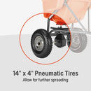 Husqvarna 588182904 130 Lb. Tow Behind Spreader with Hitch Pin, Tractor and Zero Turn Riding Mower Attachments