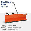 Husqvarna 588181302 48-Inch Snow Blade for Lawn Tractor, Snow Attachments for Riding Mowers
