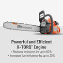 Husqvarna 970612318 440 40.9-cc 18 inch Gas Chainsaw, 0.050" Gauge and .325" Pitch
