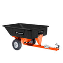 Husqvarna 538731701 DC600p 10 Cu. Ft. Poly Swivel Utility Dump Cart, Lawn Mower Attachments with 600-Lb. Weight Capacity