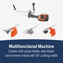 Husqvarna 967850505 535iFR Straight Shaft 40V Battery Powered Brushcutter, Battery and Charger Not Included
