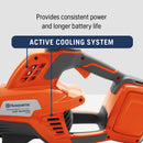 Husqvarna 970569903 Leaf Blasterâ„¢ 350iB 800-CFM 200-MPH 40V Battery Powered Cordless Leaf Blower, Battery and Charger Not Included