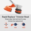 Husqvarna 970480104 320iL 16 inch Dual Direction Straight Shaft 40V Battery Powered Cordless String Trimmer, 4 Ah Battery and Charger Included