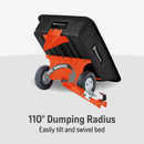 Husqvarna 538731701 DC600p 10 Cu. Ft. Poly Swivel Utility Dump Cart, Lawn Mower Attachments with 600-Lb. Weight Capacity
