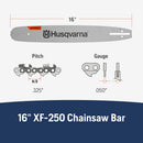 Husqvarna 599303266 X-Force 16 Inch Laminated Chainsaw Bar, .325" Pitch .050" Gauge, 66 Drive Links
