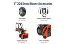 Husqvarna 970528602 ST224 24-in 212-cc Two Stage Gas Snow Thrower